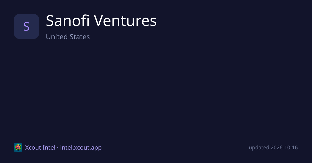 Sanofi Ventures — share card preview