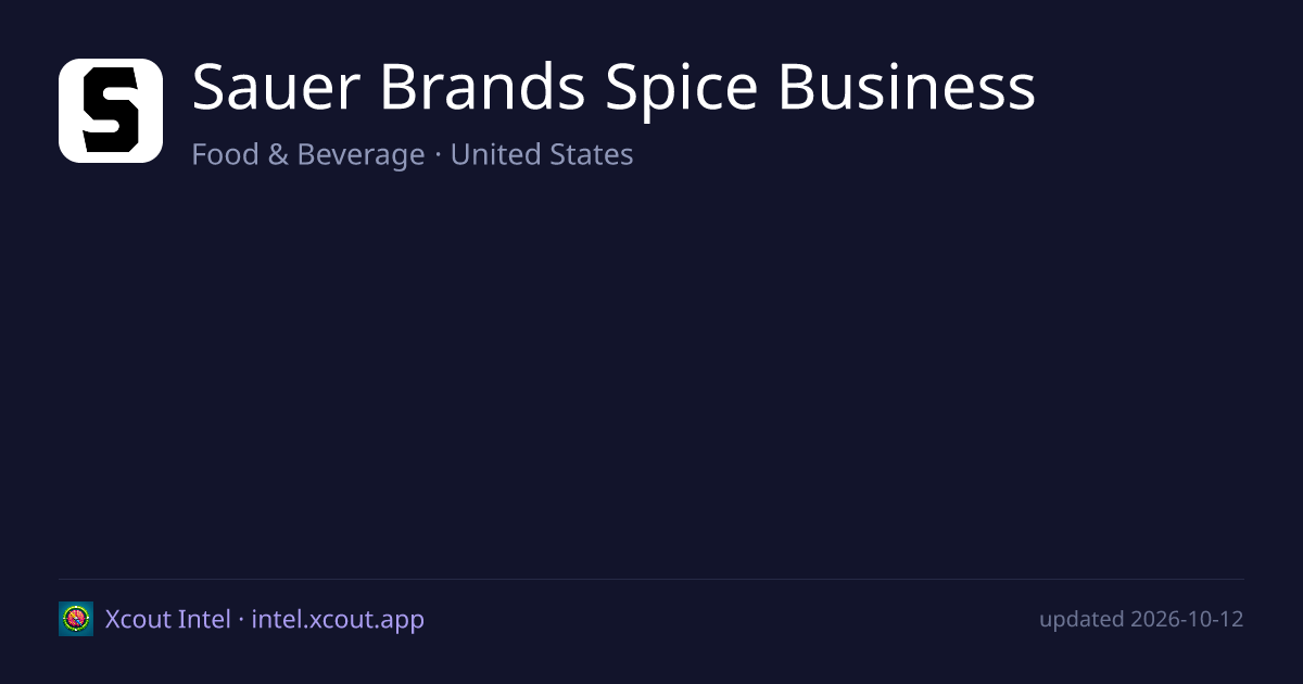 Sauer Brands Spice Business — share card preview