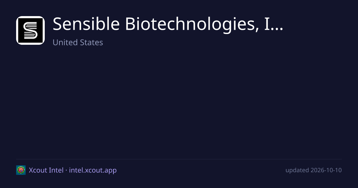 Sensible Biotechnologies, Inc. — share card preview