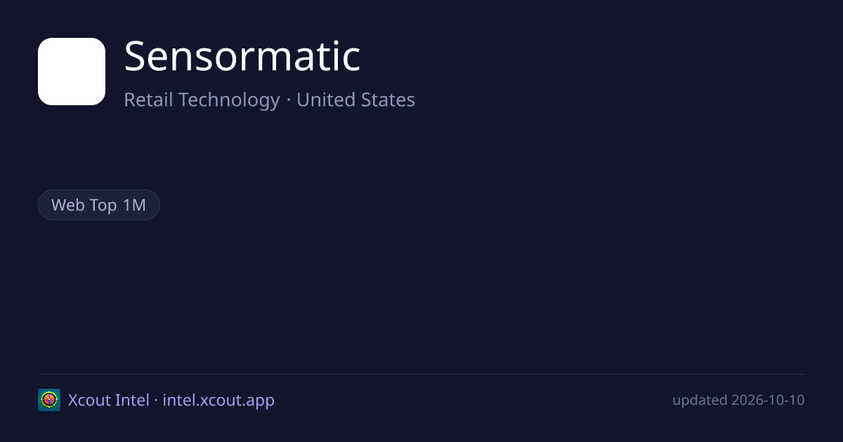 Sensormatic — share card preview