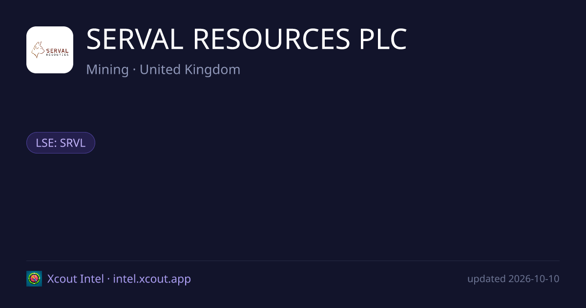 SERVAL RESOURCES PLC — share card preview