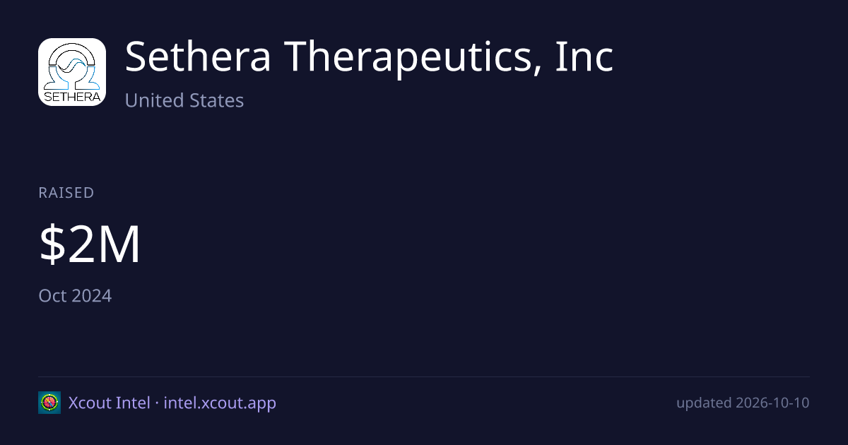 Sethera Therapeutics, Inc — share card preview