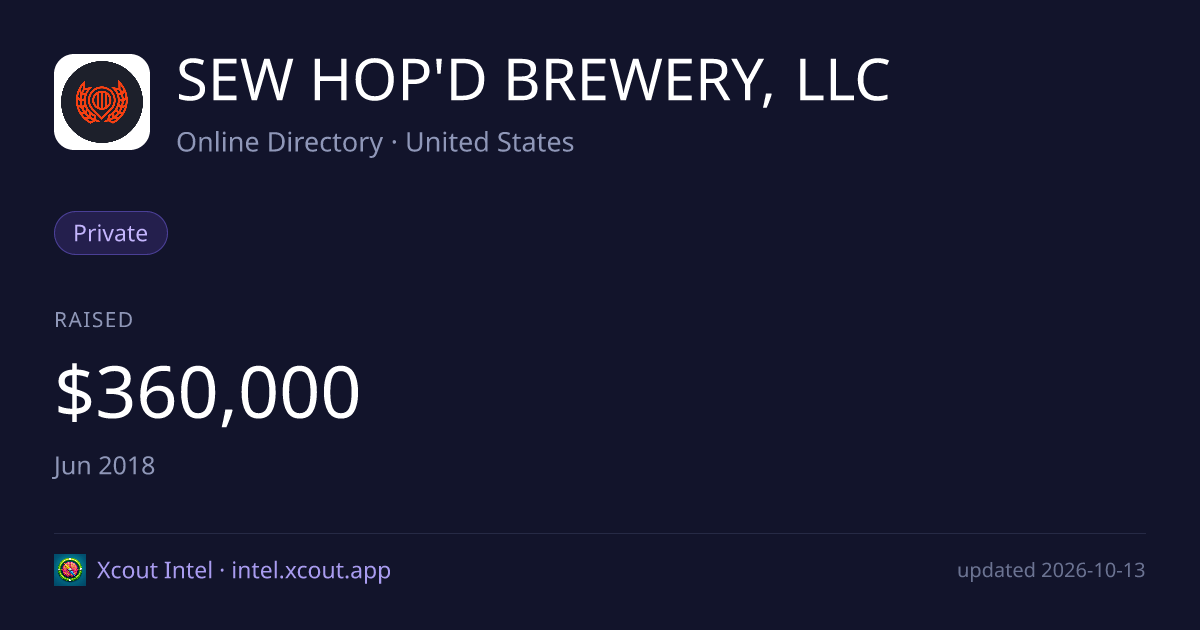 SEW HOP'D BREWERY, LLC — share card preview