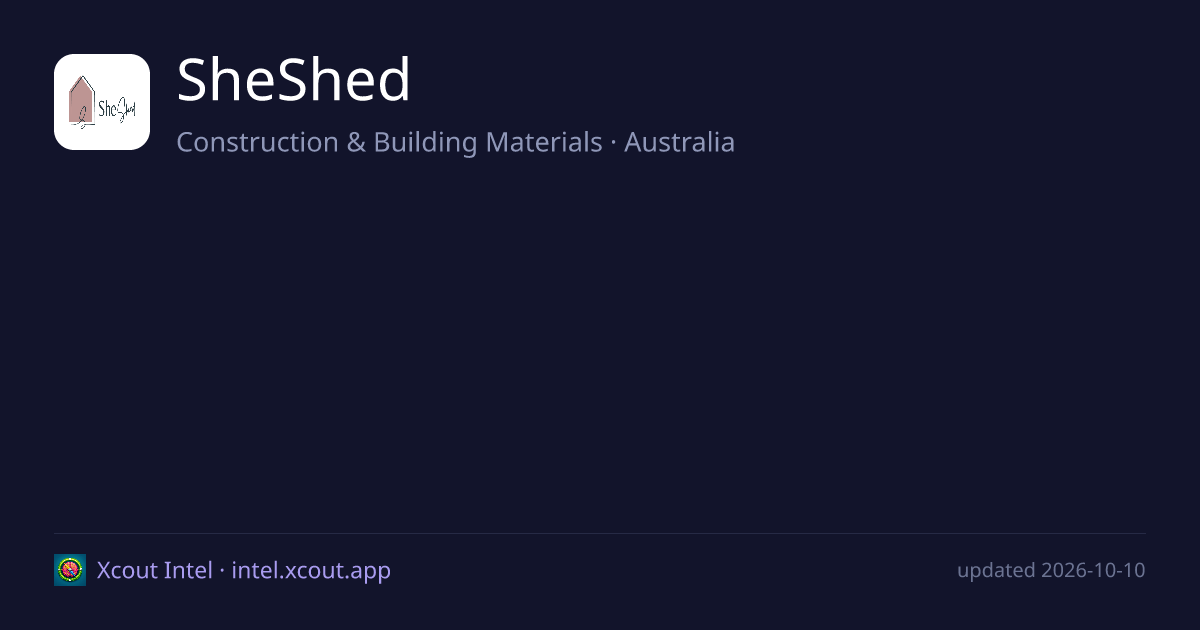 SheShed — share card preview
