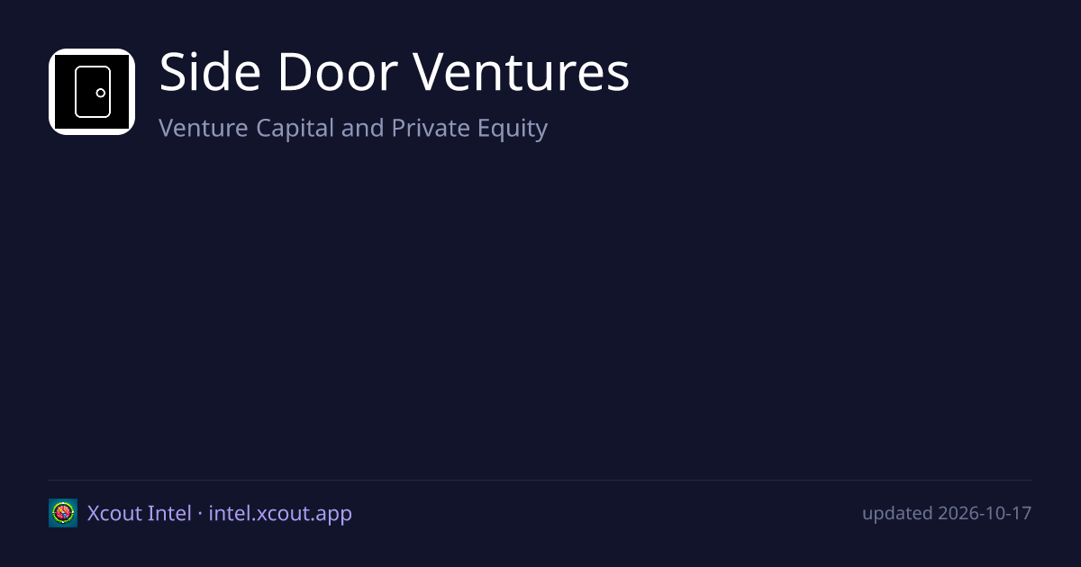 Side Door Ventures — share card preview