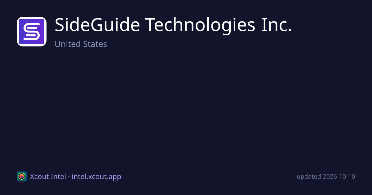 SideGuide Technologies Inc. — share card preview