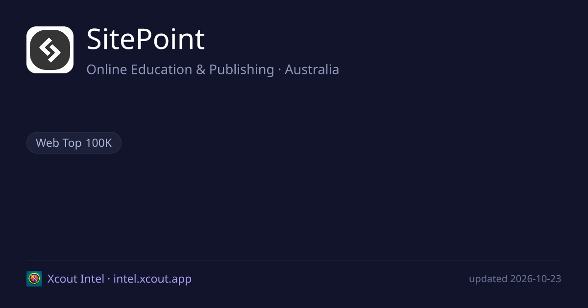SitePoint — share card preview