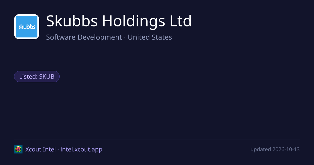 Skubbs Holdings Ltd — share card preview