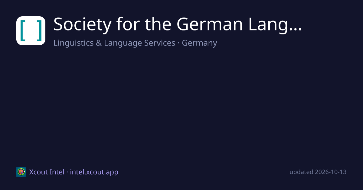 Society for the German Language — share card preview