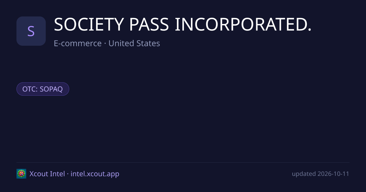 SOCIETY PASS INCORPORATED. — share card preview
