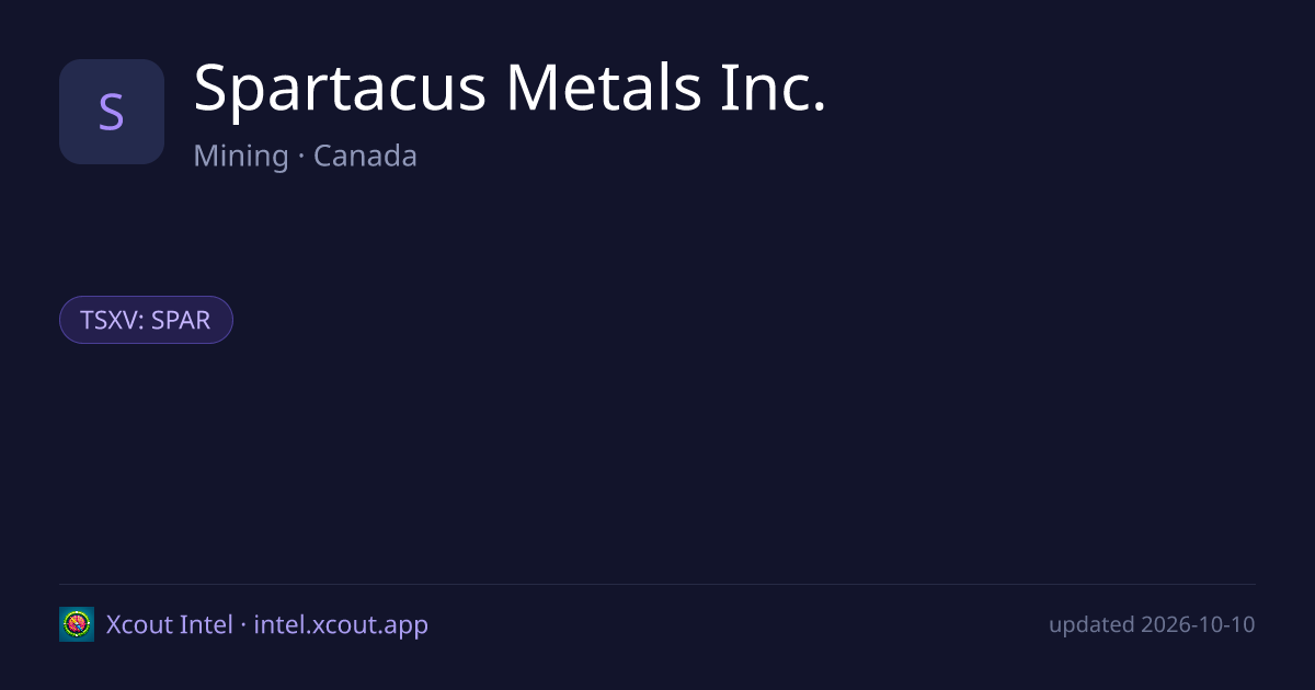 Spartacus Metals Inc. — share card preview