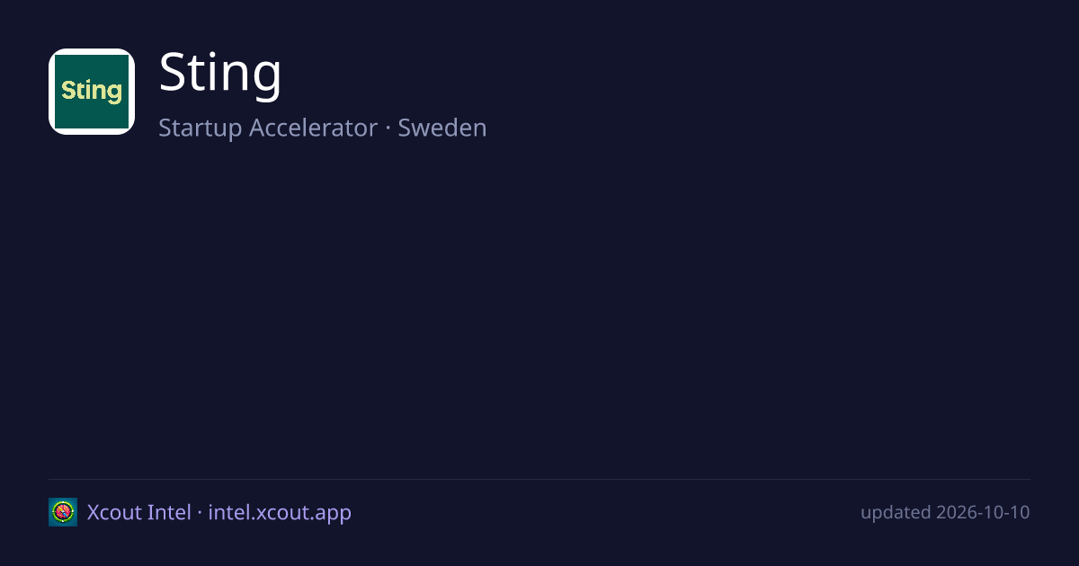 Sting — share card preview