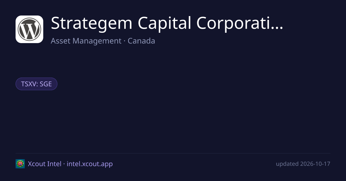 Strategem Capital Corporation — share card preview