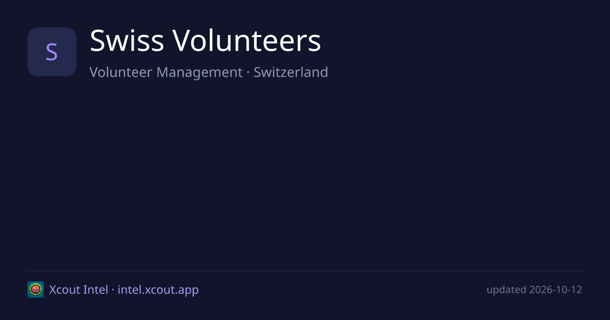 Swiss Volunteers — share card preview