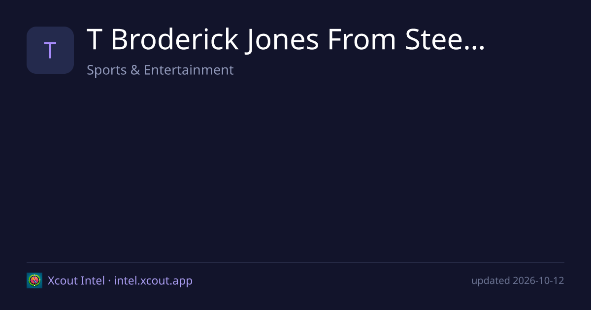 T Broderick Jones From Steelers — share card preview