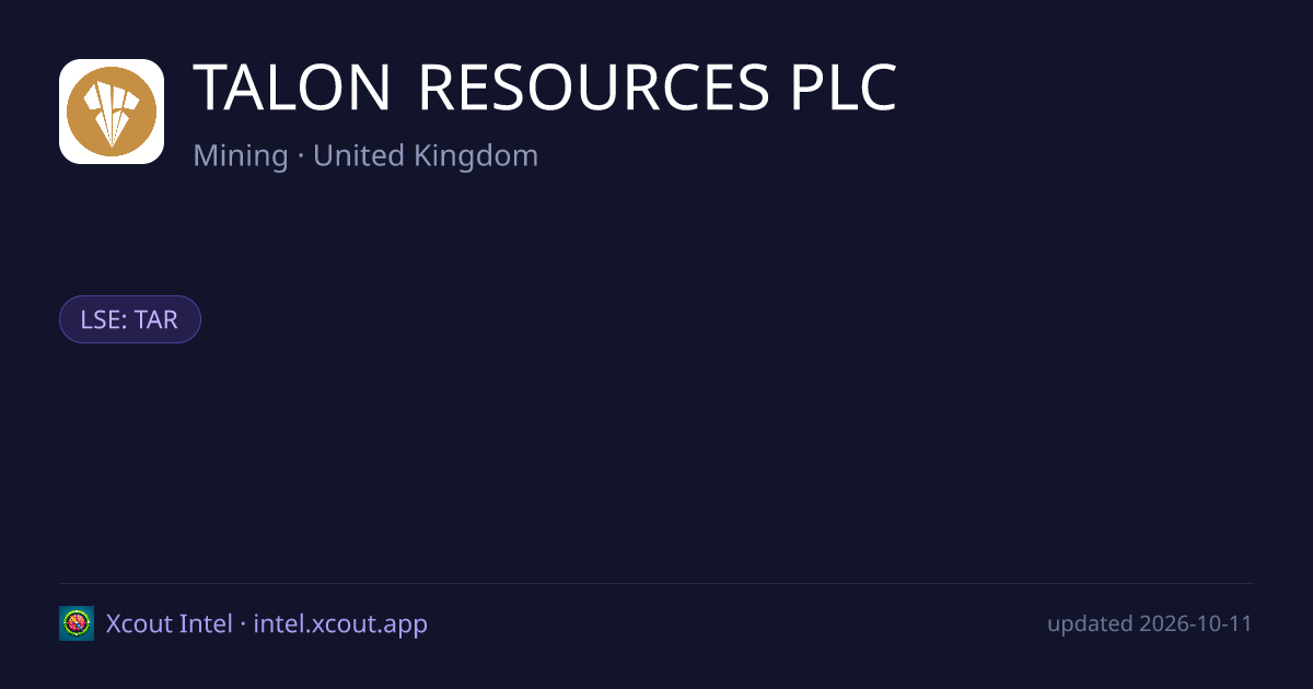TALON RESOURCES PLC — share card preview