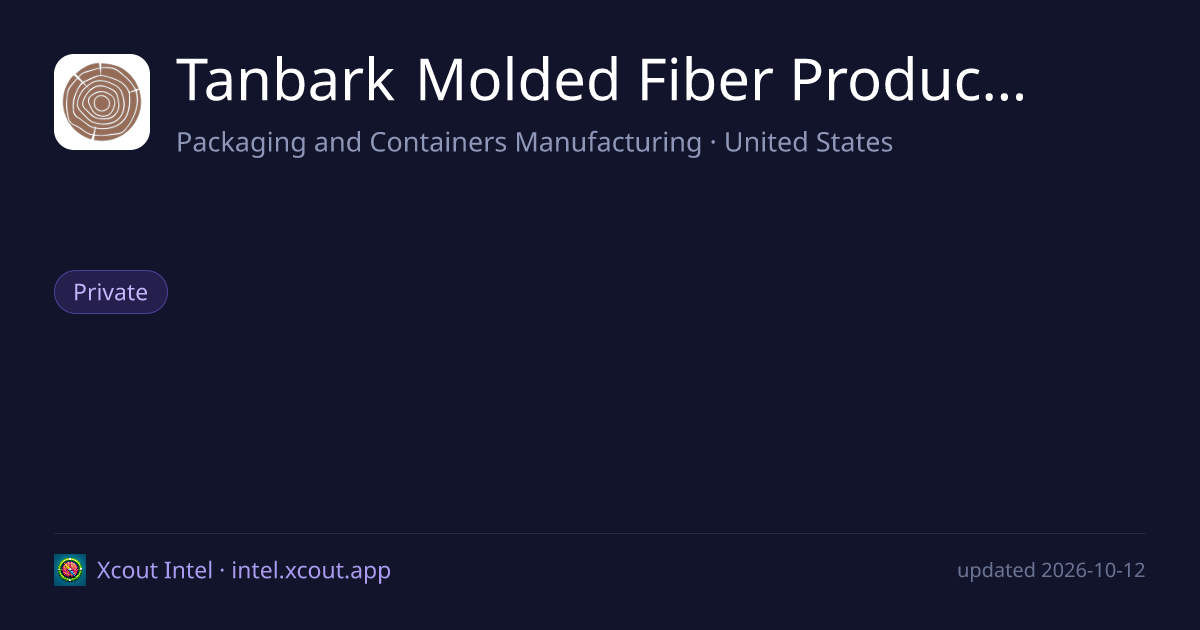 Tanbark Molded Fiber Products, Inc. — share card preview