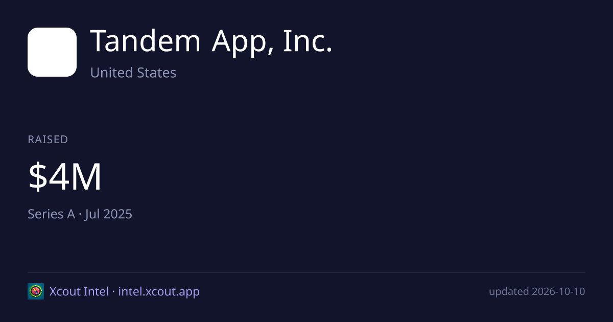Tandem App, Inc. — share card preview