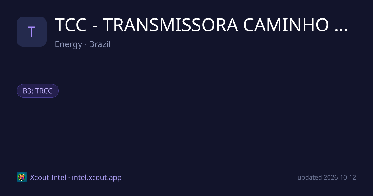 TCC - TRANSMISSORA CAMINHO DO CAFE S.A. — share card preview