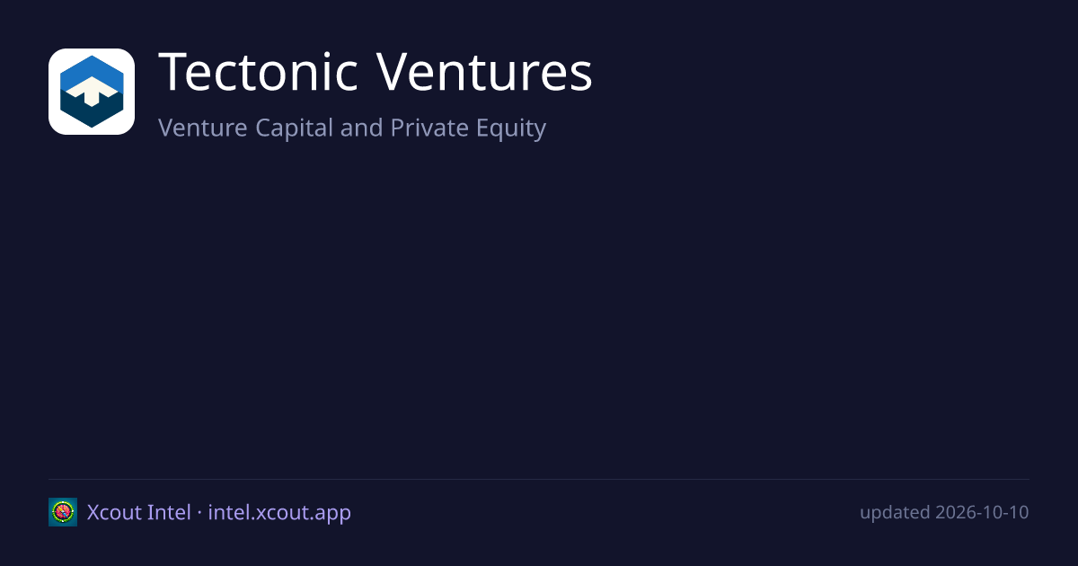 Tectonic Ventures — share card preview