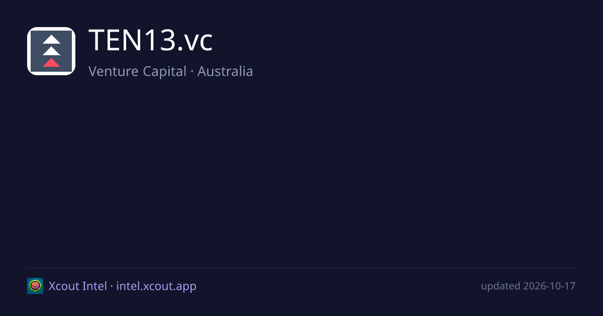 TEN13.vc — share card preview