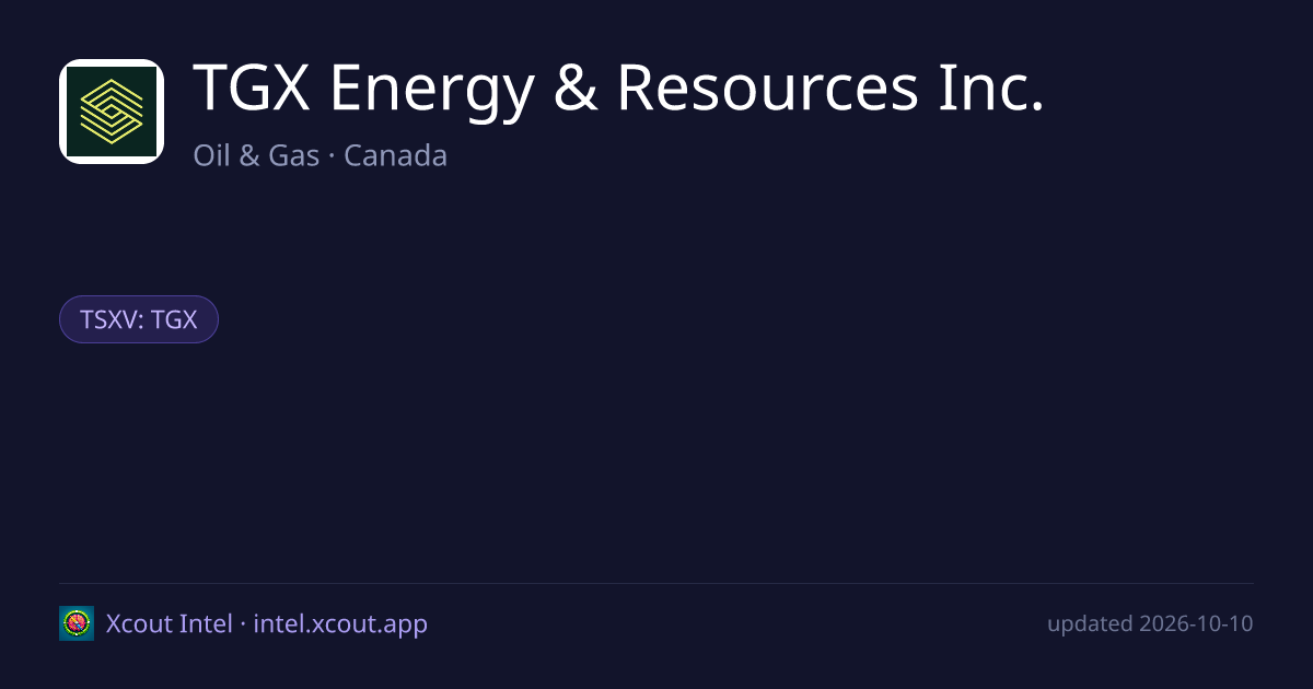 TGX Energy & Resources Inc. — share card preview