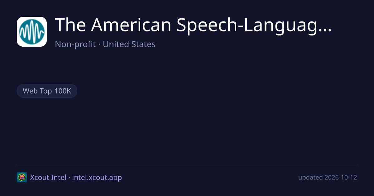 The American Speech-Language-Hearing Association (ASHA) — share card preview
