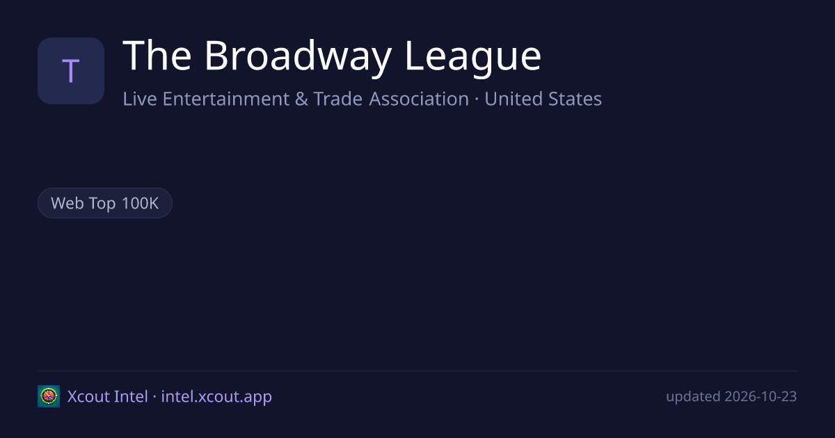The Broadway League — share card preview
