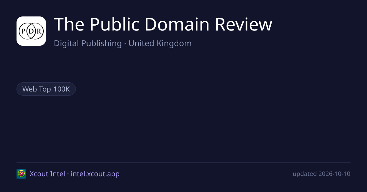 The Public Domain Review — share card preview