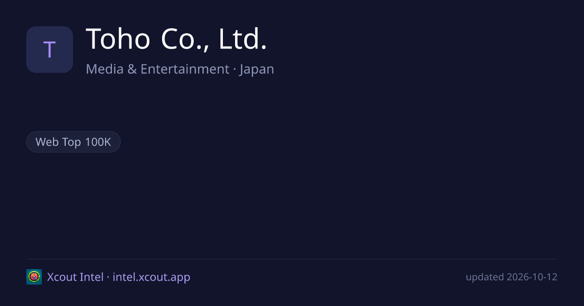 Toho Co., Ltd. — share card preview