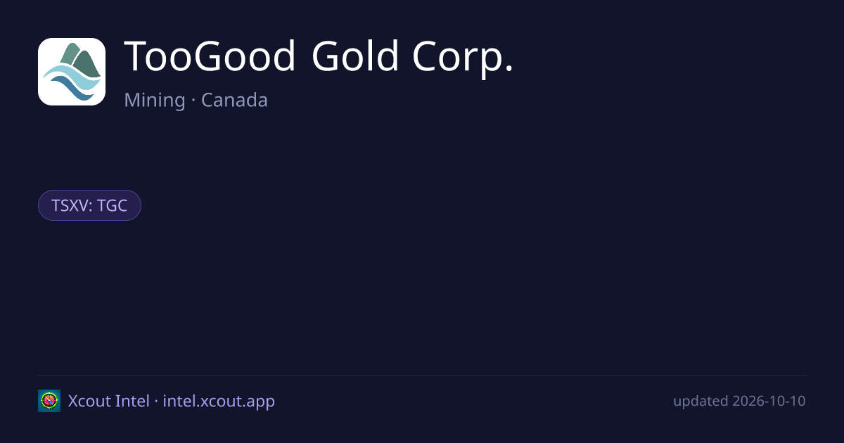 TooGood Gold Corp. — share card preview