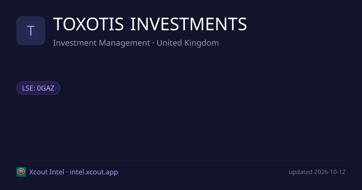 TOXOTIS INVESTMENTS — share card preview