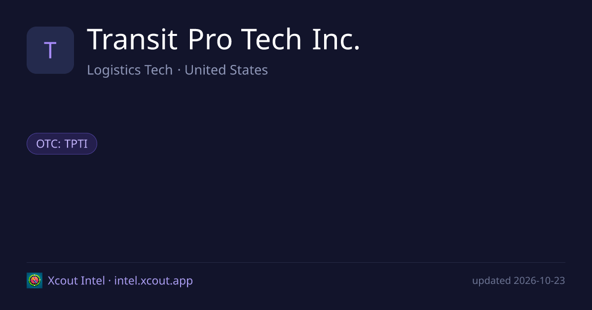Transit Pro Tech Inc. — share card preview