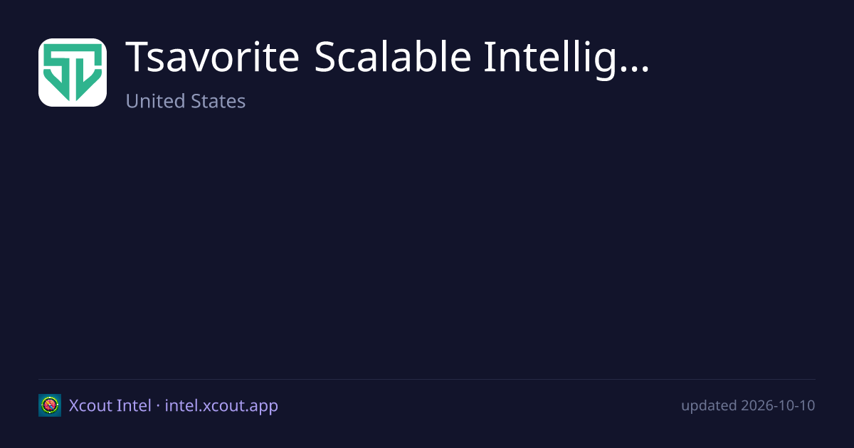 Tsavorite Scalable Intelligence Inc. — share card preview