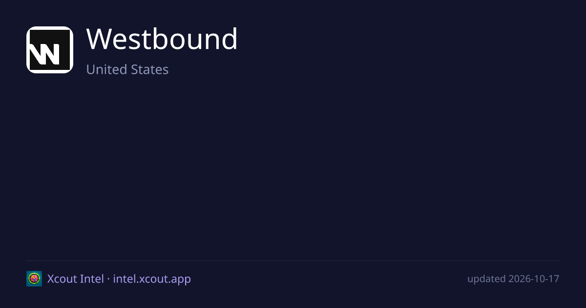 Westbound — share card preview