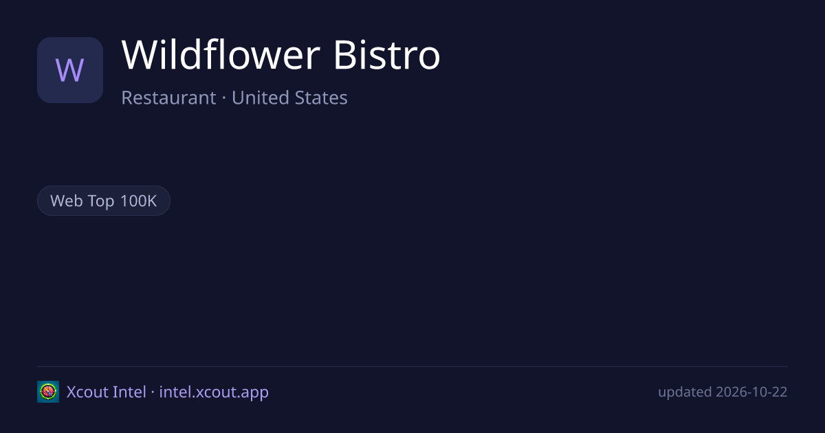 Wildflower Bistro — share card preview