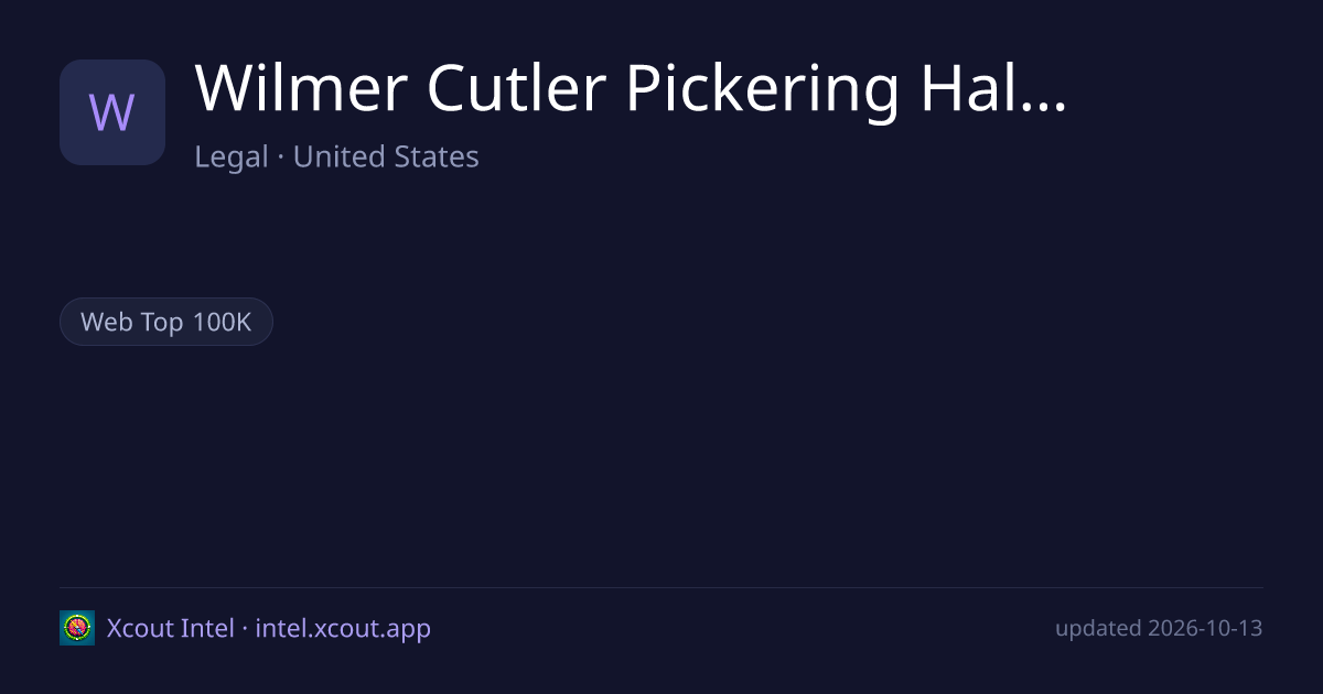 Wilmer Cutler Pickering Hale and Dorr — share card preview