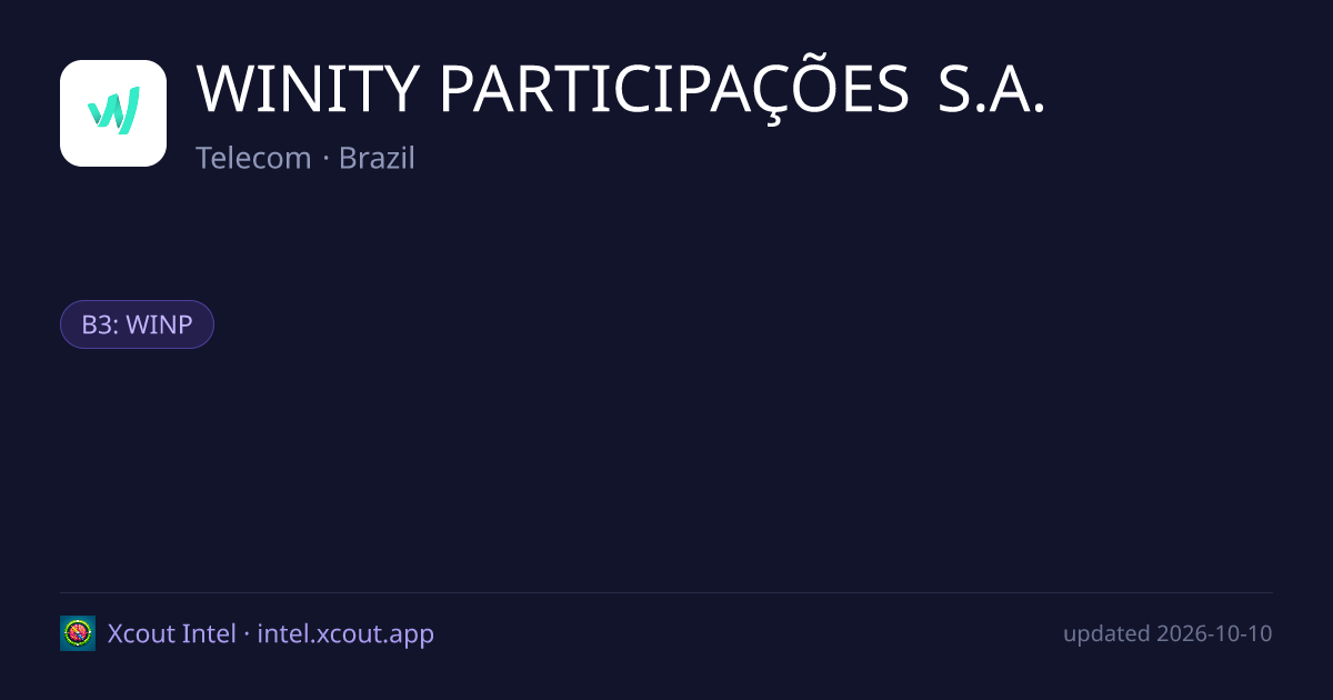 WINITY PARTICIPAÇÕES S.A. — share card preview