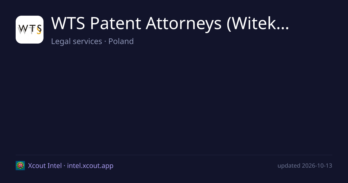 WTS Patent Attorneys (Witek, Śnieżko i Partnerzy) — share card preview